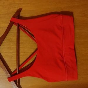 Red Lululemon sports bra size 14